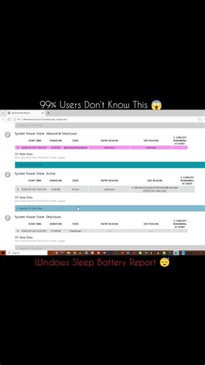 SLEEPSTUDY REPORT | Find Battery Drain During Sleep Mode (Windows)