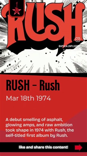 RUSH - Rush (1974) #rush #progrock #70srock #rockreview #onthisday #geddylee #metal #rock #neilpeart