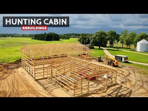 Building a Hunting Cabin 3: Installing Wood Trusses