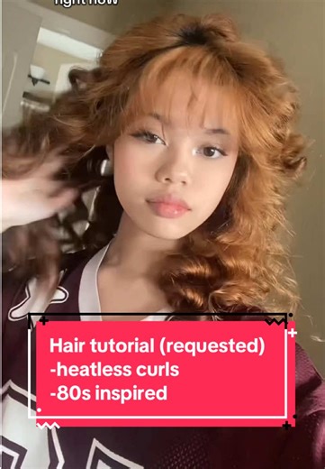 80s Inspired Hair Tutorial for Heatless Curls