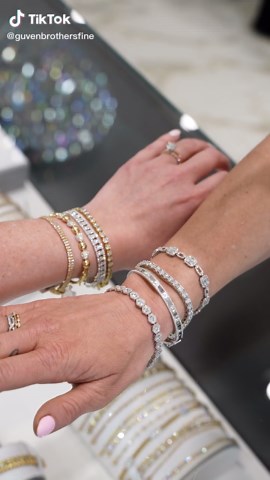 Timeless elegance in every piece—Tennis bracelets that sparkle from every angle! 💎✨ Perfect for adding a touch of luxury to any outfit, these classic bracelets never go out of style. Which one’s catching your eye? #guvenbrothers #tennisbracelet #luxuryjewelry #timelessbeauty