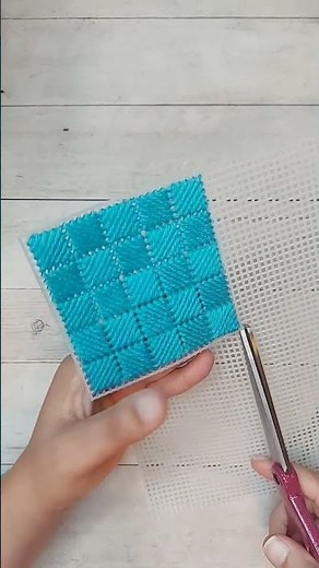 Cutting Scottie Sage Plastic Canvas Coaster 🩵💙🩵 | On Rockwood Lane