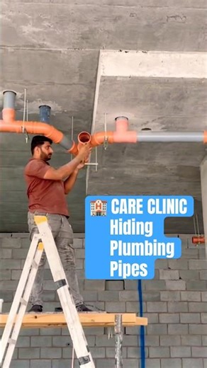 Using a Coffered Ceiling to Hide Plumbing || New Al Nahdi Care Clinic