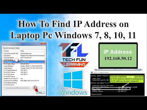 How To Find IP Address On Laptop Pc Windows 7 8 10 11 | What Is My IP Address Check TechFunLearning