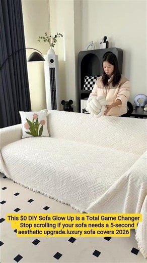 This $0 DIY Sofa Glow Up is a Total Game Changer ✨Stop your sofa needs a 5-second aesthetic upgrade