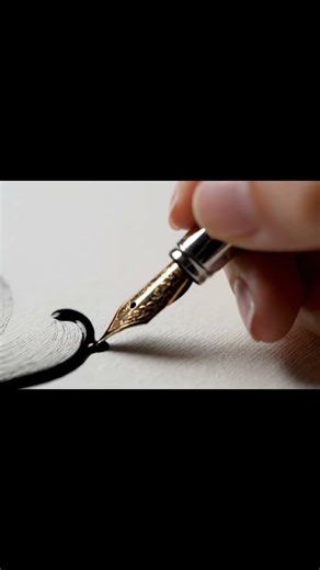Fountain Pen Writing ASMR 🖋️ Satisfying Ink.#calligraphy #fountainpen.