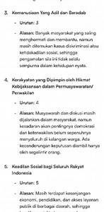Below are explanations for Pancasila principles 3, 4, and 5 in ... | Filo