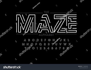 Vector Modern Abstract Font Alphabet Stock Vector (Royalty Free) 1110683483 | Shutterstock