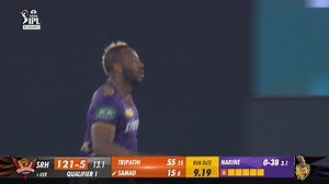 14M views · 113K reactions | No stoppage to the flurry of wickets ‼ A mix up & the well set Rahul Tripathi departs 﫣 #SRH are 8 down now for 125 Watch the match LIVE on JioCinema and Star Sports  #TATAIPL | #KKRvSRH | #Qualifier1 | #TheFinalCall | IPL - Indian Premier League | Facebook