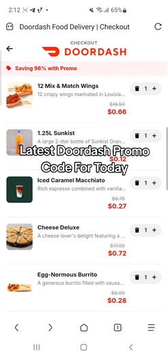 Latest Doordash Promo Code #doordash #foodie #fyp | door dash code