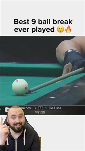 GREATEST Break Off Ever in Pool 🤯🔥 #shorts #billiards #pool #8ballpool #wow #skills