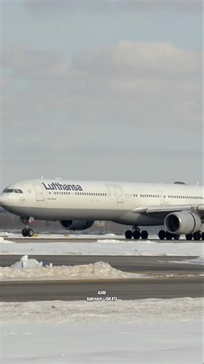 Airbus A340 Landing | Lufthansa