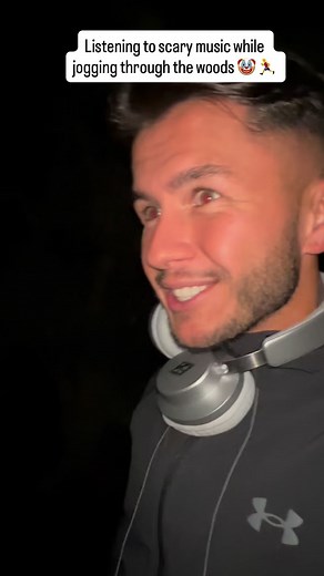 🟥 Listening to scary music while jogging. Never again #jogging #scary #halloween #laughs #sheffield #prank | Matt Cummings