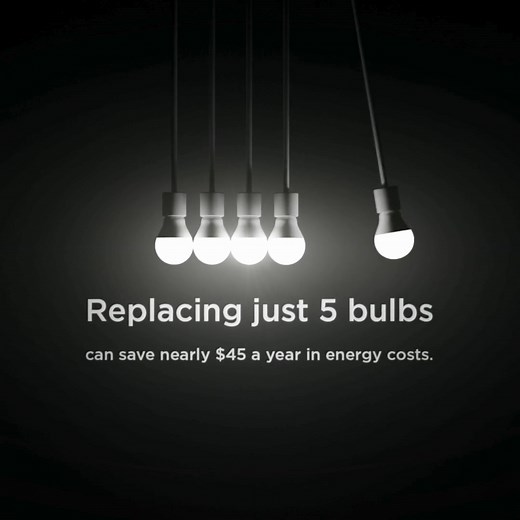 💡Did you know that replacing standard light bulbs with LED bulbs is one of the easiest ways to save? 💡Replacing just 5 bulbs can save nearly $45 per year in energy costs! 💡Check out more energy efficiency tips here: https://www.cvea.org/energy-information/energy-efficiency/effiiciency-tips.html | Copper Valley Electric Association