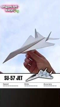 How To Make Super Fighter SU-57 JET 🚀 ORIGAMI EASY- Paper Airplane Tutorail #origami #diy