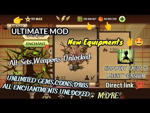 Shadow fight 2 MOD LATEST VERSION | Unlimited Gems,Coins | All Weapons,Sets Unlocked | v2.41.6