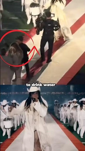 Caught on Camera: Beyoncé's Quick Water Break During Performance Halftime Show! #beyonce