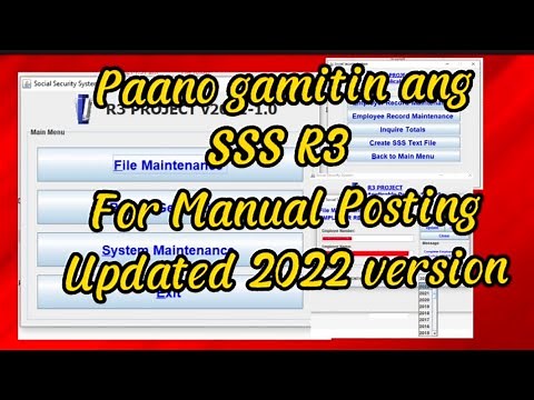Paano gamitin ang SSS R3 Manual Posting. Updated 2022 R3 for contributions Posting