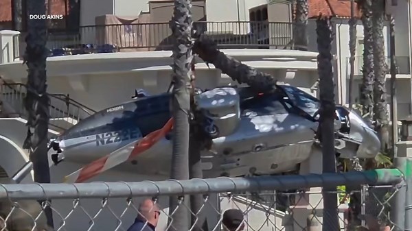 5 injured after helicopter spirals out of control, slams into palm trees in SoCal, police say