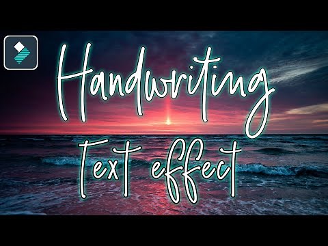 Filmora (Handwriting Write On Text Effect) Tutorial: How To Edit With Filmora || cosmic bro
