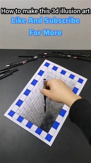 How to make this 3d illusion art.#hopticalillusion #opticalillussion #illusion