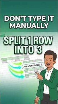 SUPER Easy Way to Convert 1 Row into 3 Rows in Excel?