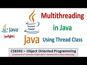 Java | Multithreading using Thread class | Programs | Object Oriented Programming | Tamil |46
