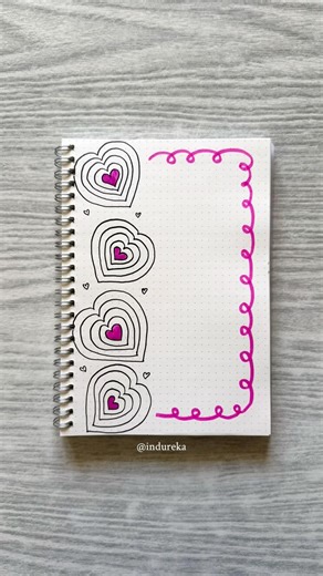 Easy hearts pattern cover page 💗 #arttherapy #frontpage #hearts #pattern #coverpage