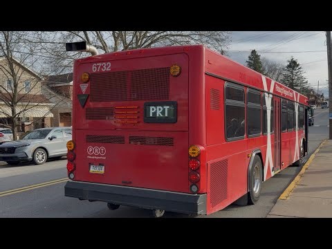 Riding in a Pittsburgh regional transit Christmas bus on route 51 brentwood loop