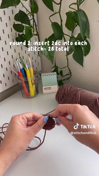 crochet string of pearls plant tutorial 🪴✨ #crochettok #crochettutorial #hangingplant #diy #crochetplant #tutorial