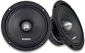 ORION Cobalt CM654 High Efficiency 6.5" Mid-Range Bullet Loudspeakers, 1000W Max Power, 250W RMS, 4 Ohm, 1.5" Voice Coil - Pro Car Audio Stereo, Midrange Speakers (Pair)
