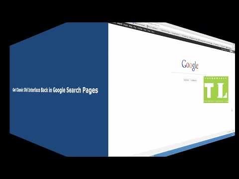 Get Classic Old Interface Back in Google Search Pages