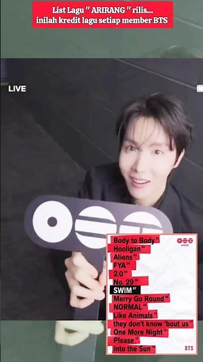 BTS reveals & releases song list on the album " ARIRANG " & composition credits for each BTS memb...