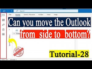 How to Move Outlook Navigation Bar From Side To Bottom | Method-01|
