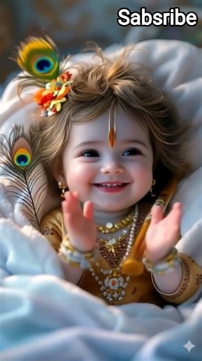 🎶🎵राधे राधे जपा करो कृष्ण नाम रस पिया करो।#cutebaby#ytshorts