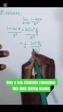 A tricky Limit Every A-level Student Should Know #limit #calculus #trigonometry #shorts #mathshorts