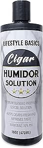 Cigar Humidor Solution 16 oz (473 ml) - Humidifier Liquid - Premium Propylene Glycol PG Solution Formula - 70% RH - Safe and Non-Toxic