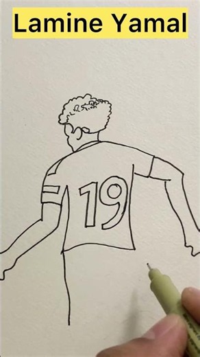 How to Draw Lamine Yamal Step by Step | Easy Football Drawing ⚽