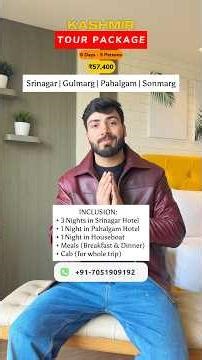 Kashmir Tour Package 6 Days | 5 Persons #kashmirtourpackage #travel