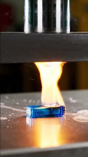 Hydraulic Press vs Lighter — Explosive Crush Test in Slow Motion!