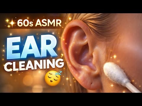 Sleep in 60s 😴 Ear Cleaning ASMR (No Talking)
