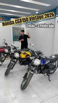 The Honda CGX150 Vintage 2026 is available in three colors and three customization options.