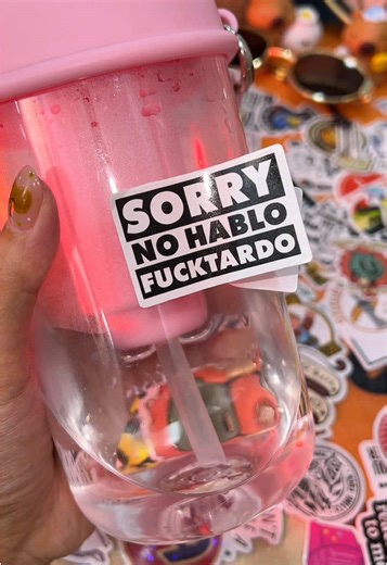 130 funny vinyl waterproof stickers in one pack for your water bottle or hard hat or laptop or ya know whatever #funnystickers #vinylstickers #stickers #tiktokshop.