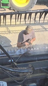 Harvesting some crops can be challenging. The chickpeas on our farm this year were green and built up on the sickle. #farm #food #farmlife | 1HandnFarming