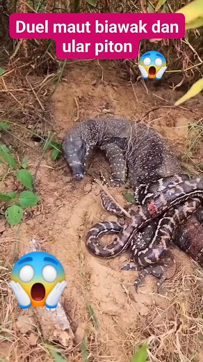 Pertarungan hidup mati biawak vs ular #biawak #komodo #lizard #komododragon #ular #snake #phyton #animals #fyp #fbpro #videoreels | Aidiel Rachman