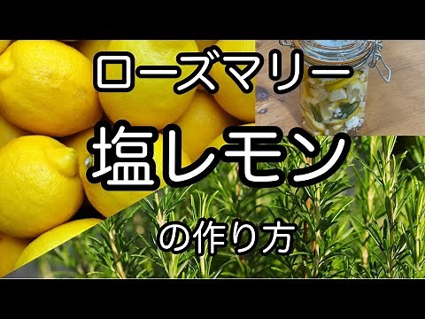 万能調味料！【ローズマリー塩レモンの作り方】簡単美味しい！保存食 発酵食品 All-purpose seasoning [How to make roastmary salt lemon]