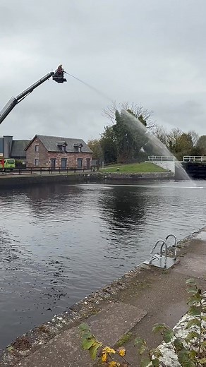 Inverness Fire Brigade at the Caledonian canal this morning…. Looking like a training exercise.? #inverness | What's Happening Inverness