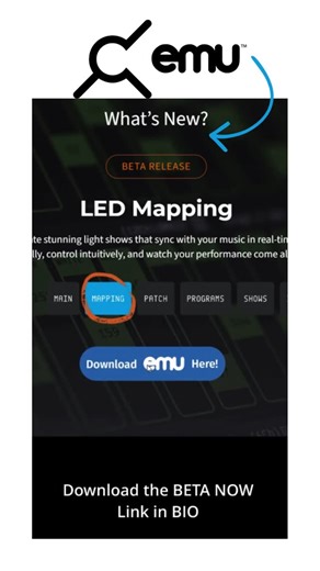 ENTTEC on Instagram: "What if your lights could read your music's mind? Introducing LED Mapping for #EMU — the first software to bridge pixel mapping AND traditional DMX fixtures in one unified system. - Control LED strips, moving heads and any DMX light — together - Choose from a library of effects and tweak parameters on the fly - Automate everything with sound triggers, MIDI or VST - Adjust zoom, colour, position — all synced to your music No more juggling separate systems. No expensive light