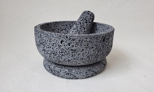 Round Molcajete 100% Lava Volcanic Stone, Mortar and Pestle Set, Authentic Mexican Kitchen - Etsy