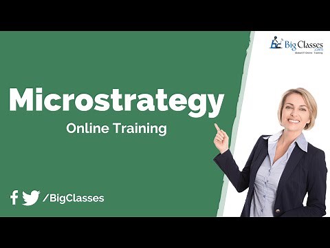 MicroStrategy 9.4 Online Training - MicroStrategy Tutorial for Beginners - Bigclasses